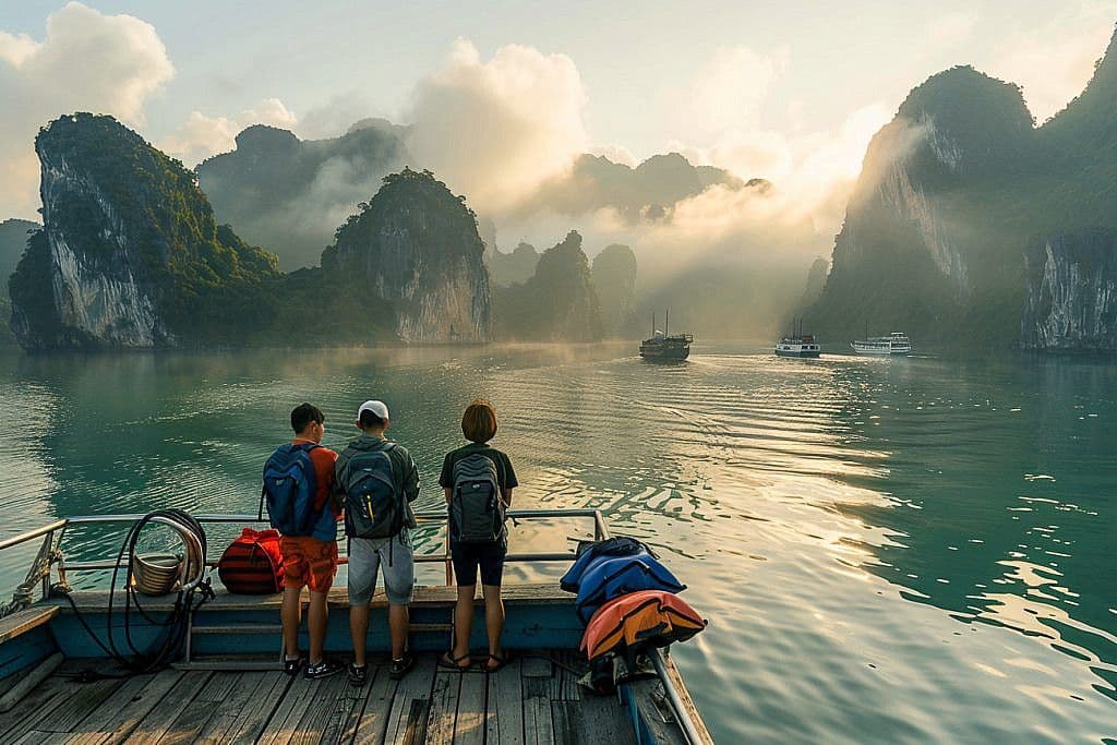 越南下龙湾家庭出游